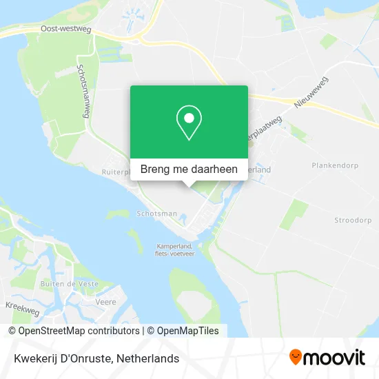 Kwekerij D'Onruste kaart