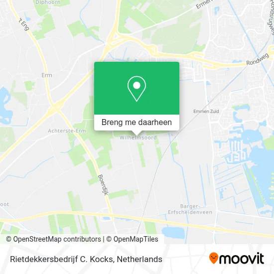Rietdekkersbedrijf C. Kocks kaart