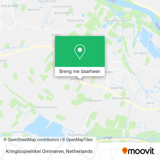 Kringloopwinkel Ommeren kaart