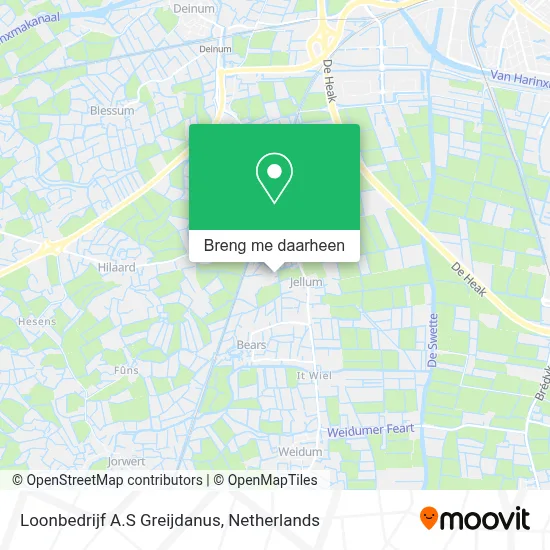 Loonbedrijf A.S Greijdanus kaart