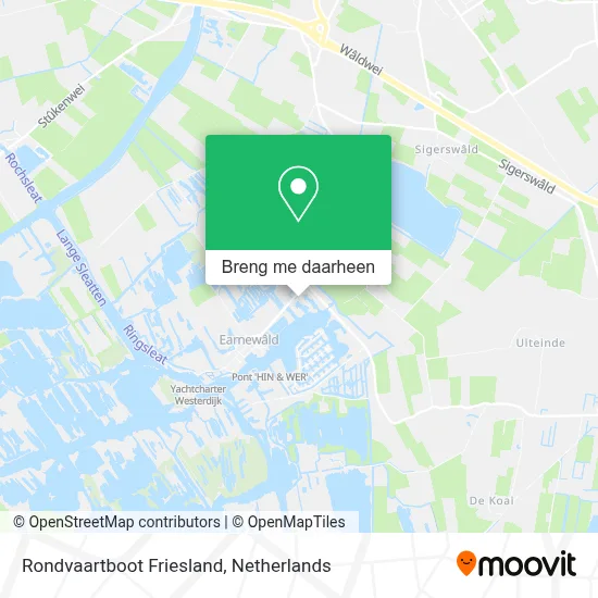 Rondvaartboot Friesland kaart