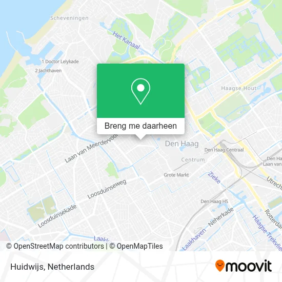 Huidwijs kaart