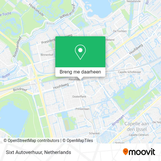 Sixt Autoverhuur kaart