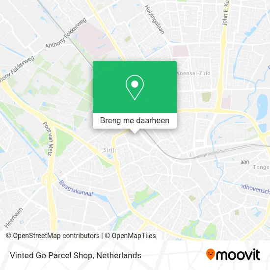 Vinted Go Parcel Shop kaart