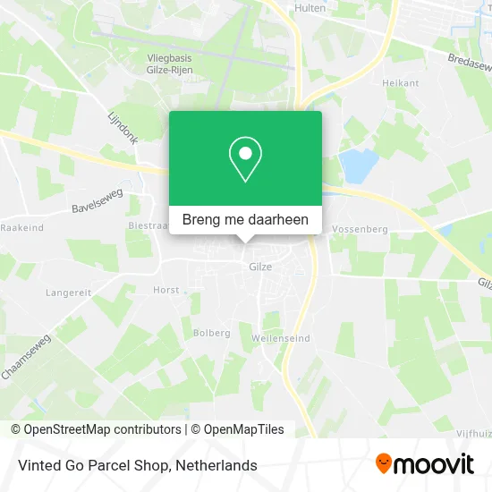 Vinted Go Parcel Shop kaart