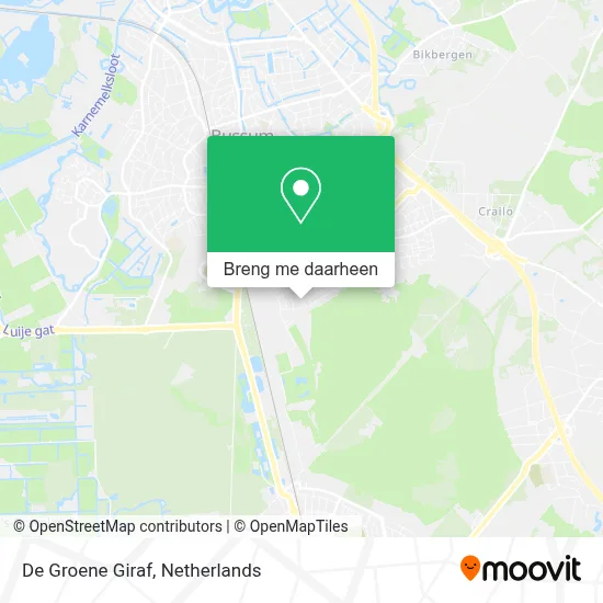 De Groene Giraf kaart