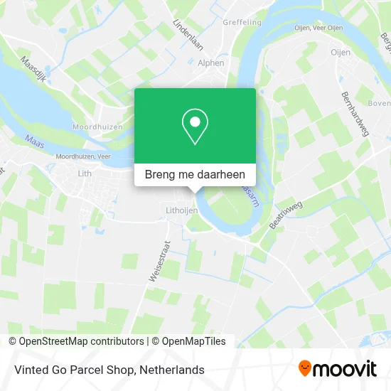 Vinted Go Parcel Shop kaart