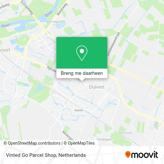 Vinted Go Parcel Shop kaart