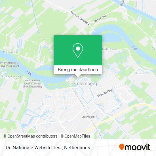 De Nationale Website Test kaart