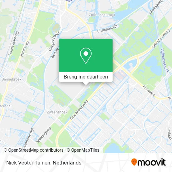 Nick Vester Tuinen kaart