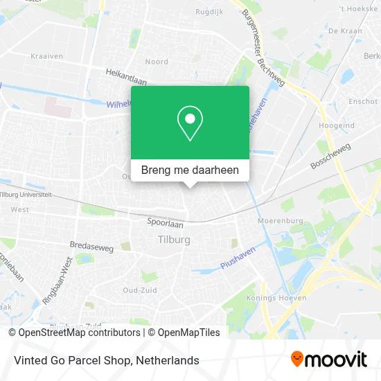 Vinted Go Parcel Shop kaart