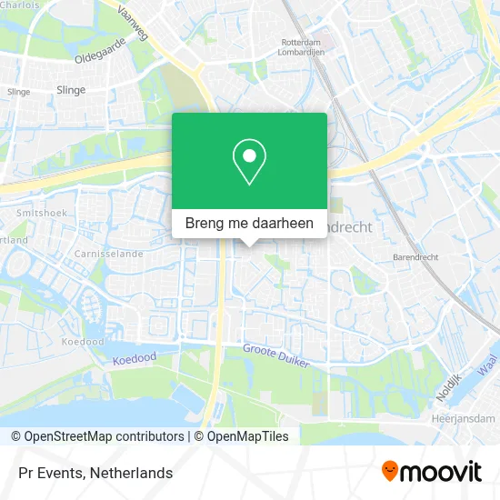 Pr Events kaart