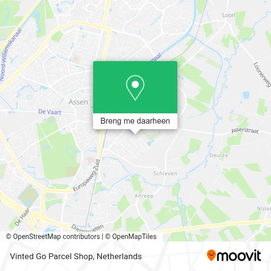 Vinted Go Parcel Shop kaart