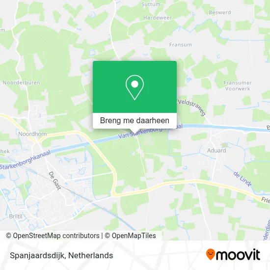 Spanjaardsdijk kaart