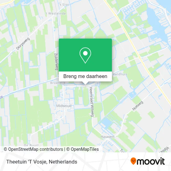 Theetuin 'T Vosje kaart