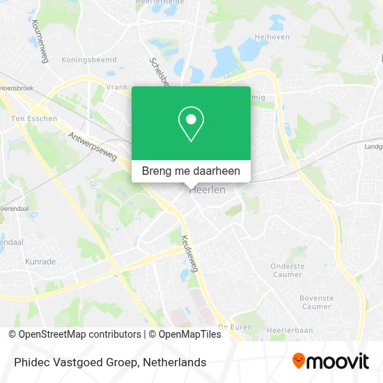Phidec Vastgoed Groep kaart
