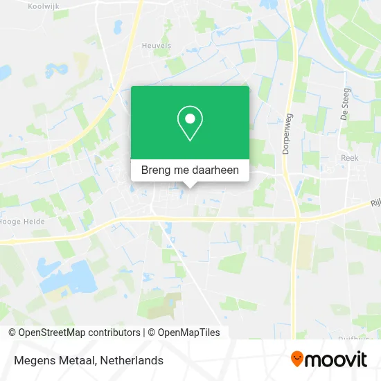 Megens Metaal kaart