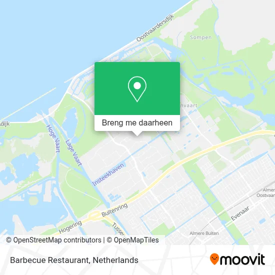 Barbecue Restaurant kaart