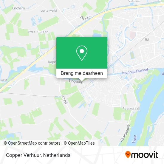 Copper Verhuur kaart