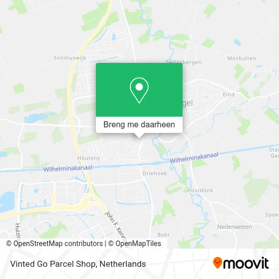 Vinted Go Parcel Shop kaart