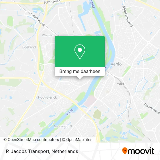 P. Jacobs Transport kaart