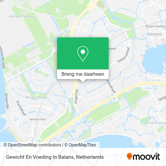 Gewicht En Voeding In Balans kaart
