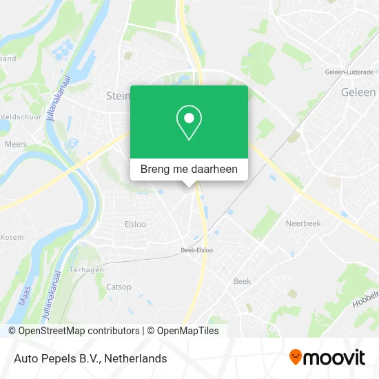 Auto Pepels B.V. kaart