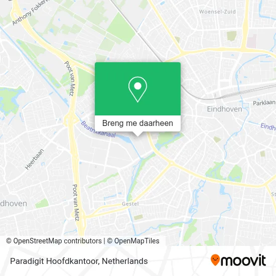 Paradigit Hoofdkantoor kaart