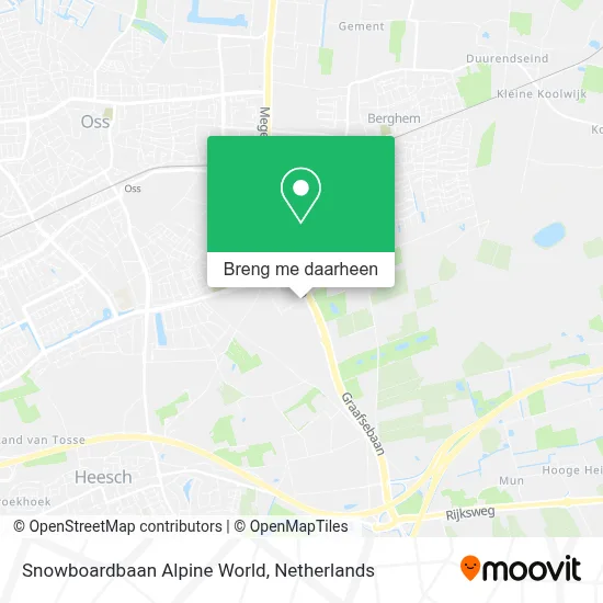 Snowboardbaan Alpine World kaart