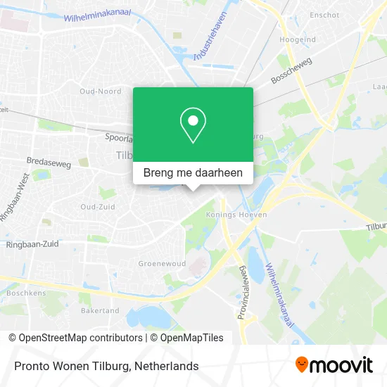 Pronto Wonen Tilburg kaart