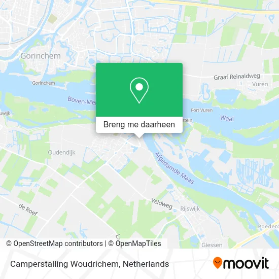 Camperstalling Woudrichem kaart