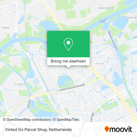 Vinted Go Parcel Shop kaart