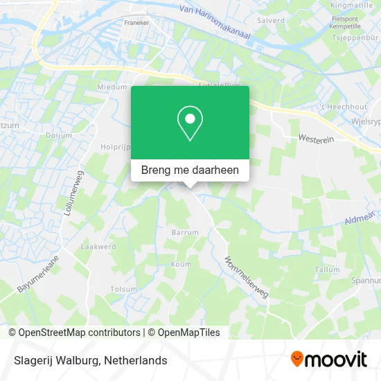 Slagerij Walburg kaart
