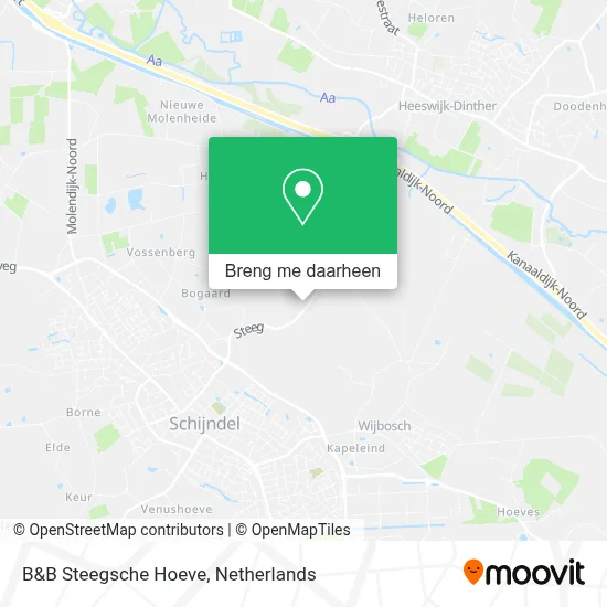 B&B Steegsche Hoeve kaart