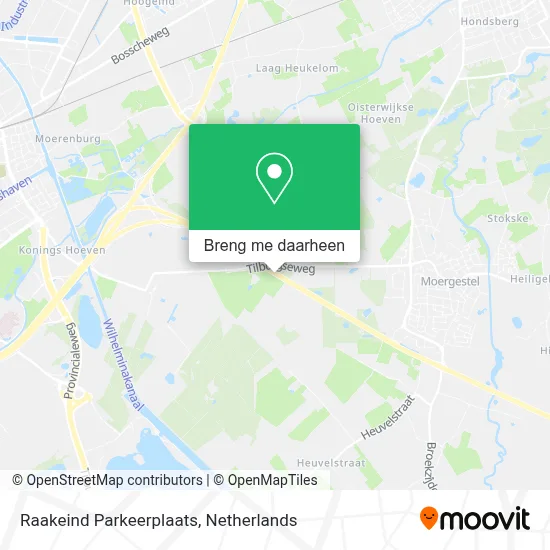 Raakeind Parkeerplaats kaart