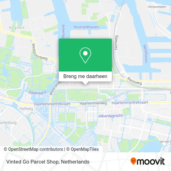 Vinted Go Parcel Shop kaart