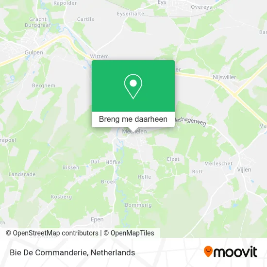 Bie De Commanderie kaart
