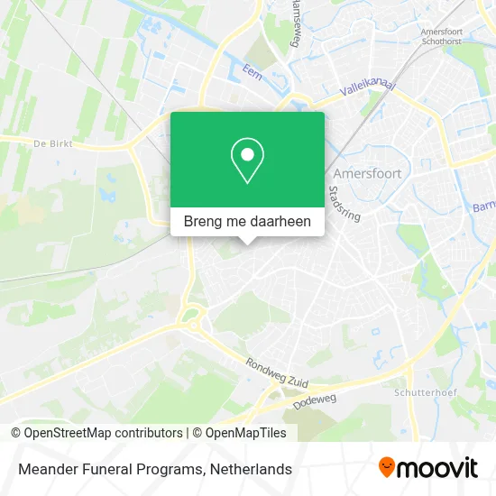 Meander Funeral Programs kaart