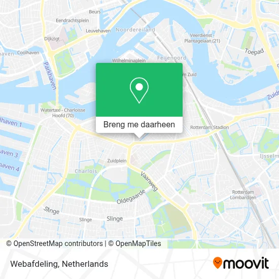 Webafdeling kaart