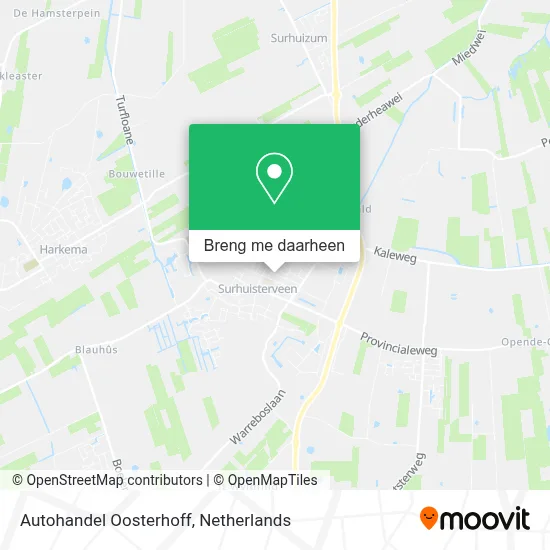 Autohandel Oosterhoff kaart