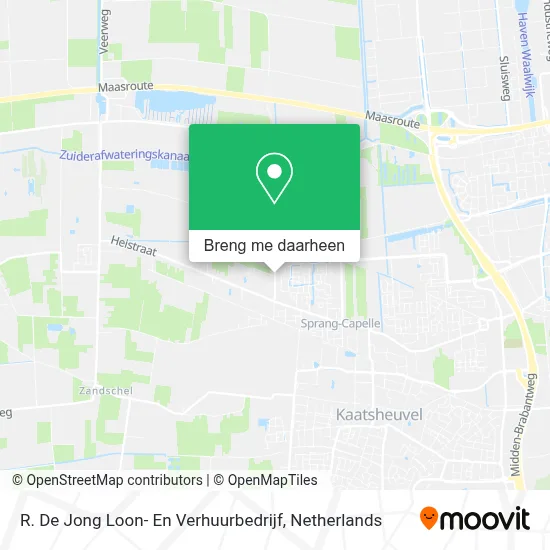 R. De Jong Loon- En Verhuurbedrijf kaart