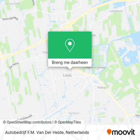 Autobedrijf F.M. Van Der Heide kaart