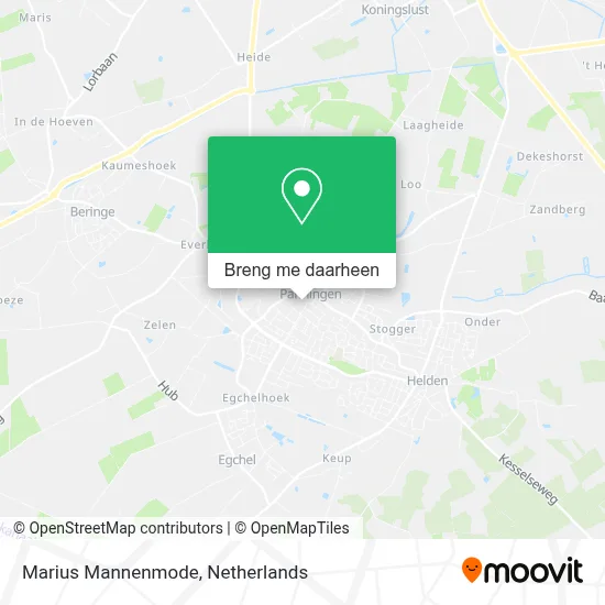 Marius Mannenmode kaart