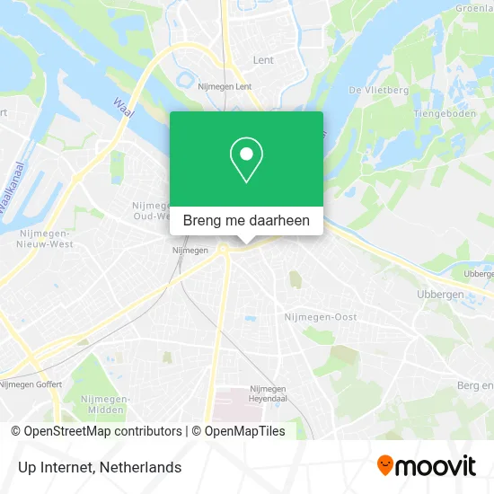 Up Internet kaart