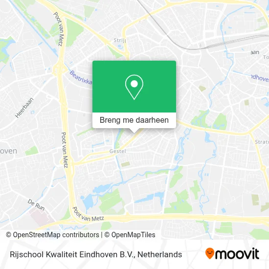 Rijschool Kwaliteit Eindhoven B.V. kaart