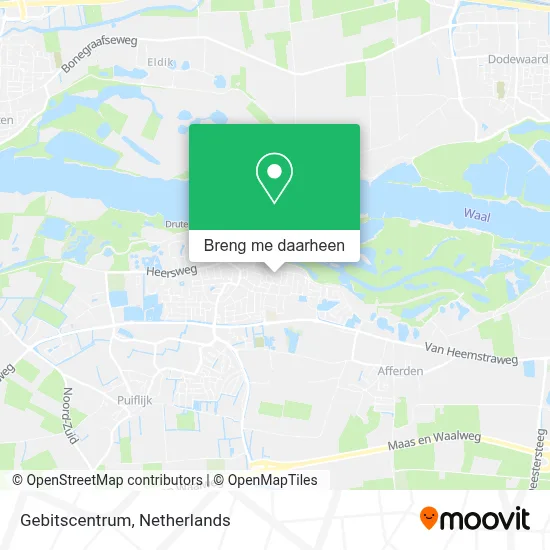 Gebitscentrum kaart