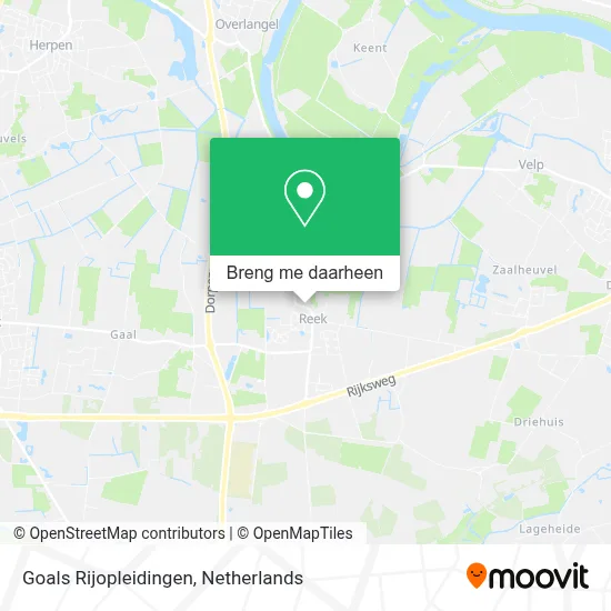 Goals Rijopleidingen kaart