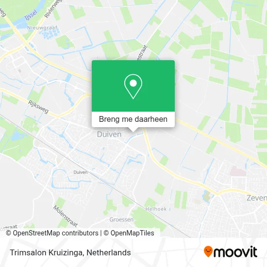 Trimsalon Kruizinga kaart