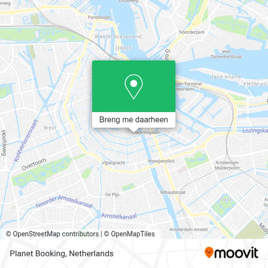 Planet Booking kaart