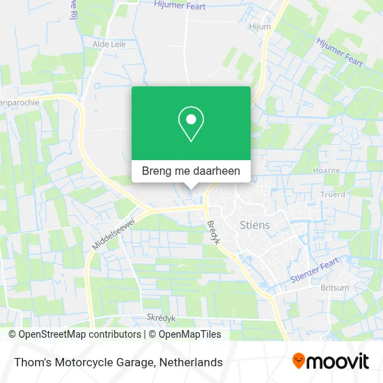 Thom's Motorcycle Garage kaart